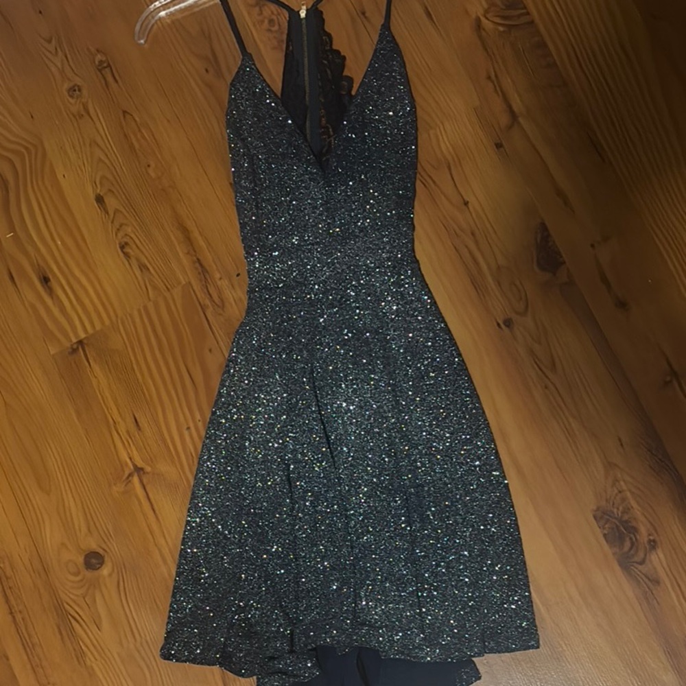 Windsor Gray Halter Fit and Flare Cocktail Dress